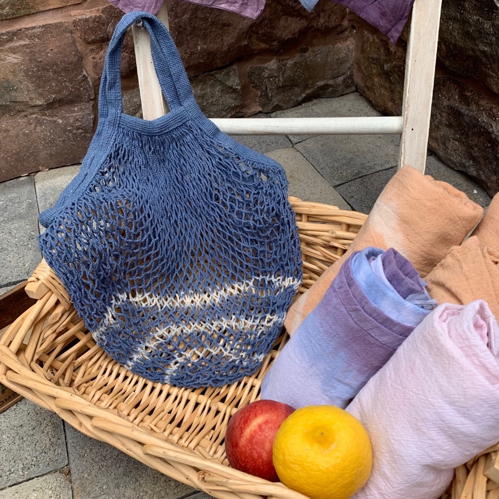 ✨HAND DYED FRENCH MARKET STRING BAG✨
